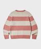 OUTSTANDING Pure Wool Wholegarment Stripe Knit_Pink/Ivory