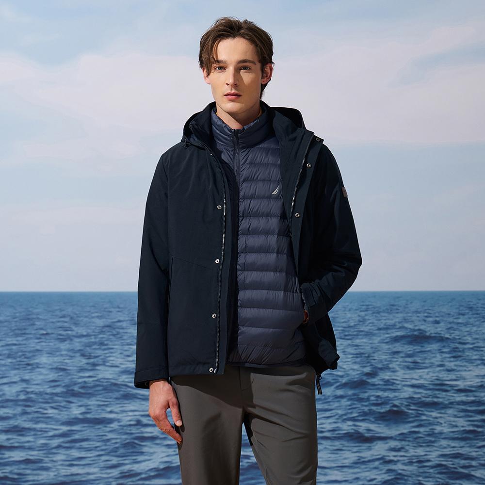 NAUTICA Down Jackets Men's Detachable Hood Moderate 3-in-1 Down Jacket JE5306