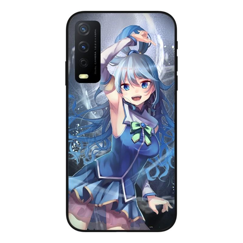 Cute Konosuba Anime Girl Phone Case For VIVO Y95 Y93 Y31 Y20 V19 V17 V15 Pro X60 NEX Soft Black Phone Cover