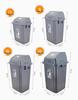 Chao Bao Pop-Up Lid Square Trash Can - Large Capacity for Indoor/Outdoor Use