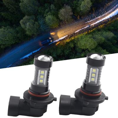 Feu Antibrouillard LED Lampe Antibrouillard Lumière Blanche 1760LM 360 Degrés 50000H 6000K 80W 9140 9145 Alliage d'Aluminium Remplacement H10