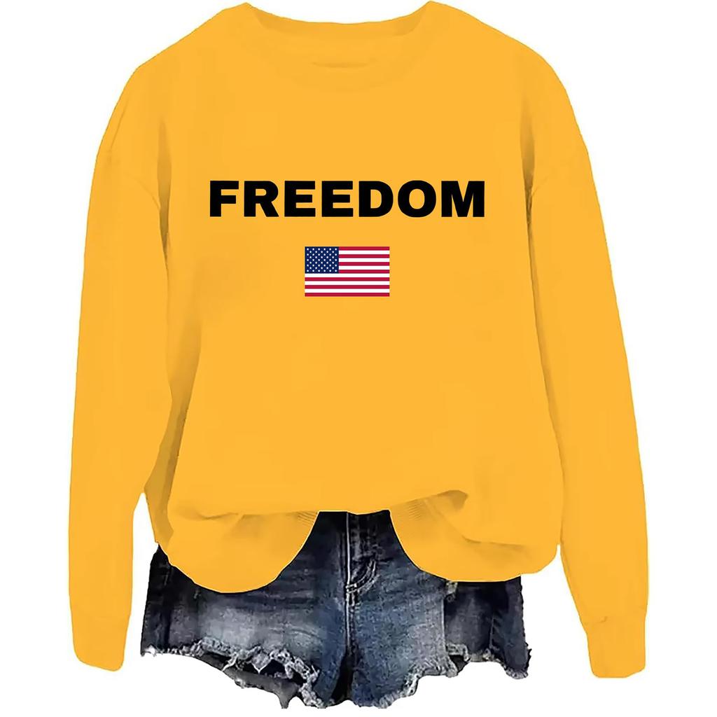 Women's Fashionable And Casual Long Sleeved Printed Round Neck Sportswear Pullover, Slim Fit T-shirt Top