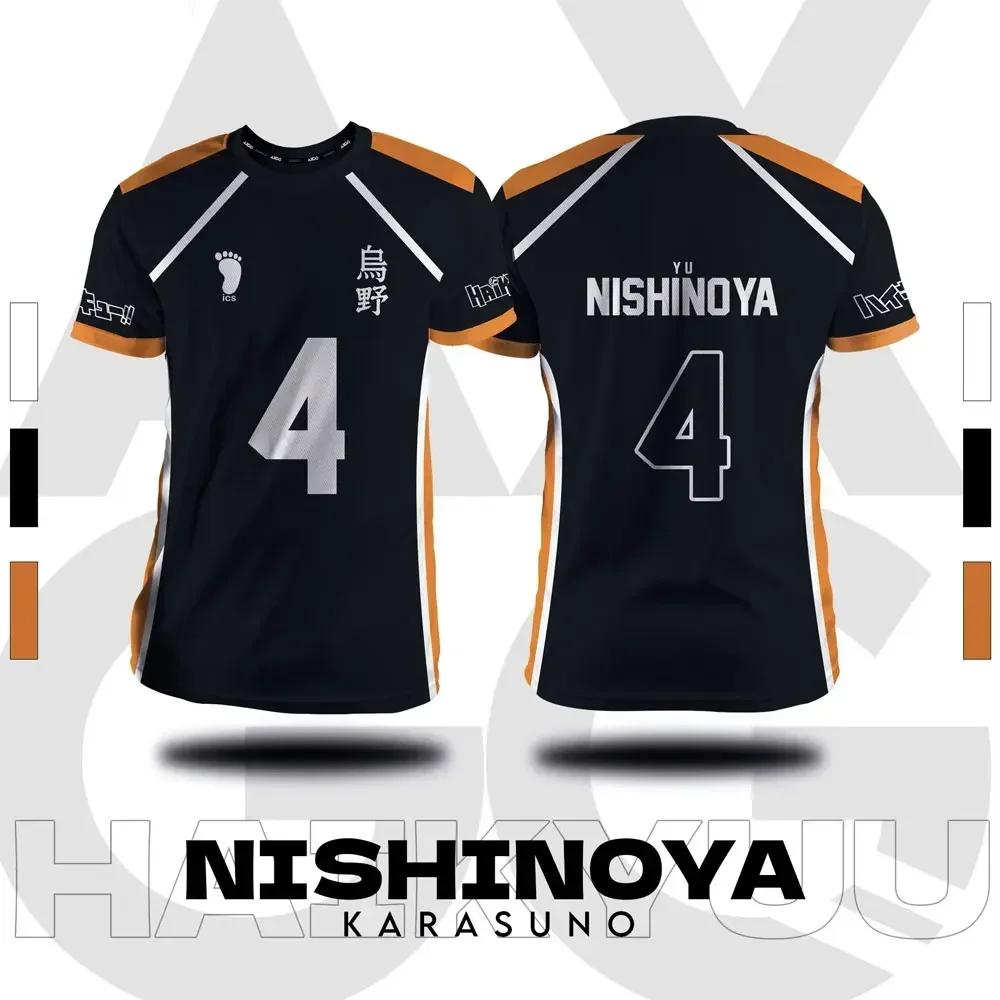 Haikyuu Fukurodani Hinata Cartoon Anime Cosplay Pánské tričko s krátkým rukávem Dětské tričko Oblečení Unisex Topy Nové módní dámské tričko