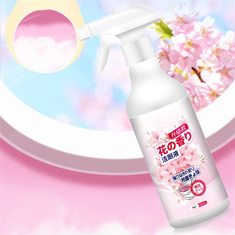 500ml Blumenduft Toilettenreiniger Kalk Gelb- & Urinflecken Kraftvoller Entferner Tiefenreinigt & Deodorisiert