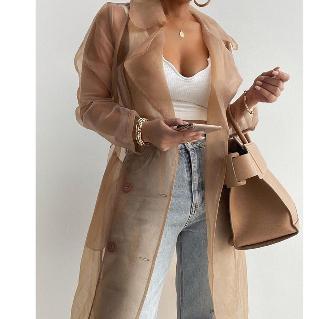 Ζακέτα με φανάρι μεσαίου μήκους πουκάμισο Φαρδύ γυναικείο πουκάμισο Μακρυμάνικο πουκάμισο Γυναικεία casual Top γυναικεία ρούχα