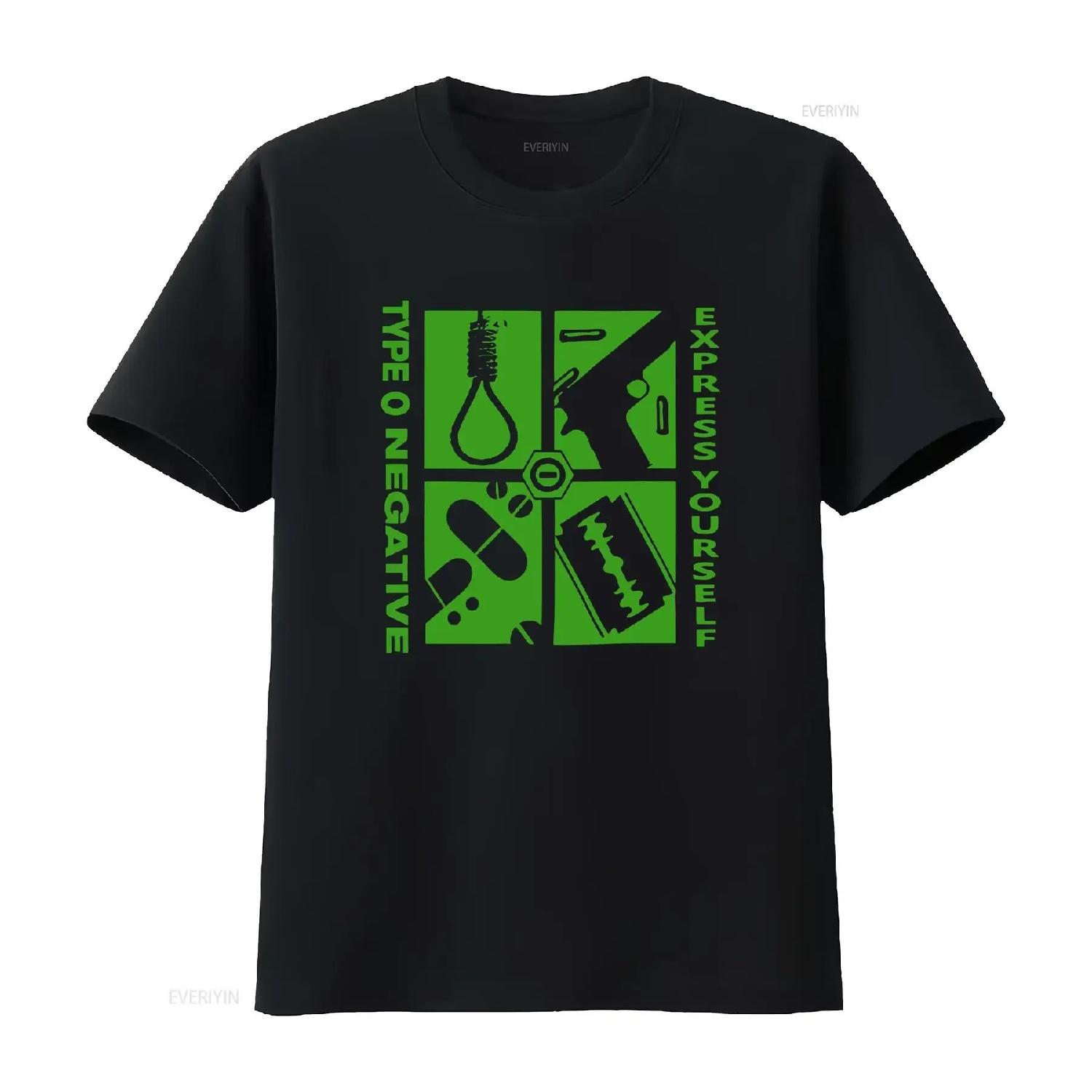 

Rare Type O Negative Vtg Black T Shirt For vintage Washed Stretched designer clothes Versatile Soft streetwear Slightly S чёрный