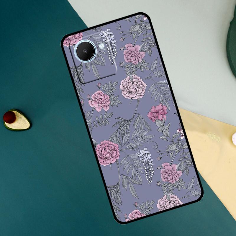 Painting Flowers Nature Leaves For Realme C63 C61 C71 C55 C67 C51 C75 C65 C53 C35 10 11 12 13 14 Pro Plus GT6 GT7 Pro Case