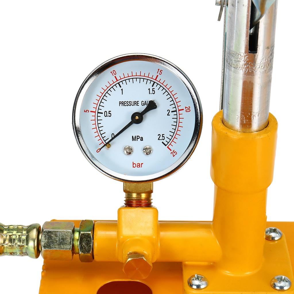 NEW Yellow Water Pressure Tester 25KG Manual Hydraulic Water Pressure Test Pipeline Tester Pump Machine 2.5MPa Pipeline Tester 25KG