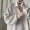 Suede Jacket for Boys In Autumn and Winter, Handsome Street Fashion Brand Teenagers Loose Casual Lapel Jacket