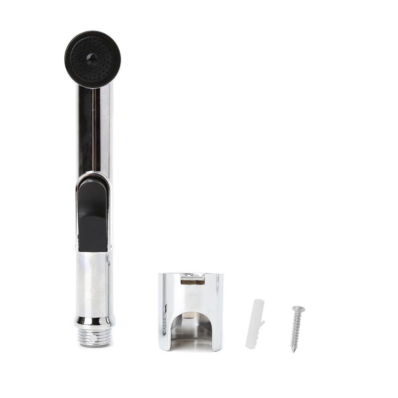 Toalett Handhållen Bidé Sprayer Shattaf Tygblöja ABS Duschhuvud i polerat krom