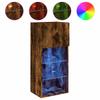 TV Cabinet with LED Lights Smoked Oak 40.5 x 30 x 90 cm