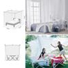 New Four-Door Mosquito Net Double Bed Size Breathable Insect Net Netting Prevent Square Mesh Cover Home