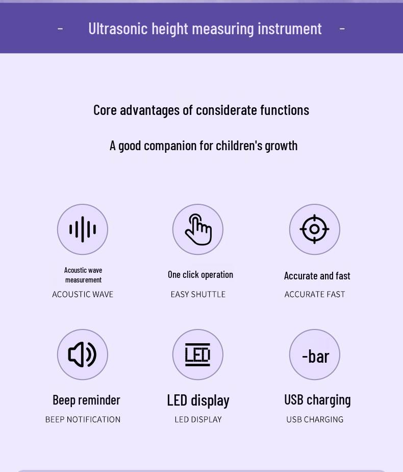 Portable Ultrasonic Precision Height Measuring Device