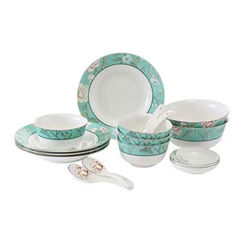 TAYOHYA Vineyard Tea Garden 16-Piece Porcelain Dinnerware Set