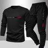 Stil Nou Catifea Bărbați Modă Casual Trendy Costum cu Pantaloni cu Mânecă Lungă pentru Primăvară Toamnă Conjuntos Hombre