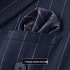 FORTEI Men's Striped Double-Breasted Suit Set