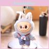 Cute Cartoon Rabbit With Overalls Plush Toy Pendant Keychain For Kids