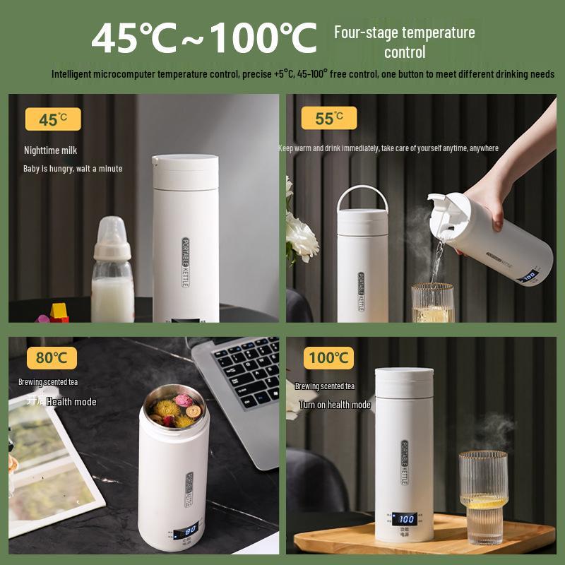 110V Portable Electric Kettle with Temperature Control - US Version, Office & Travel Friendly, Fahrenheit Display