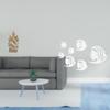 Classic Catholic Resin Sculpture Figurine And Acrylic Mirror Fish Wall Decals for Office Table Car