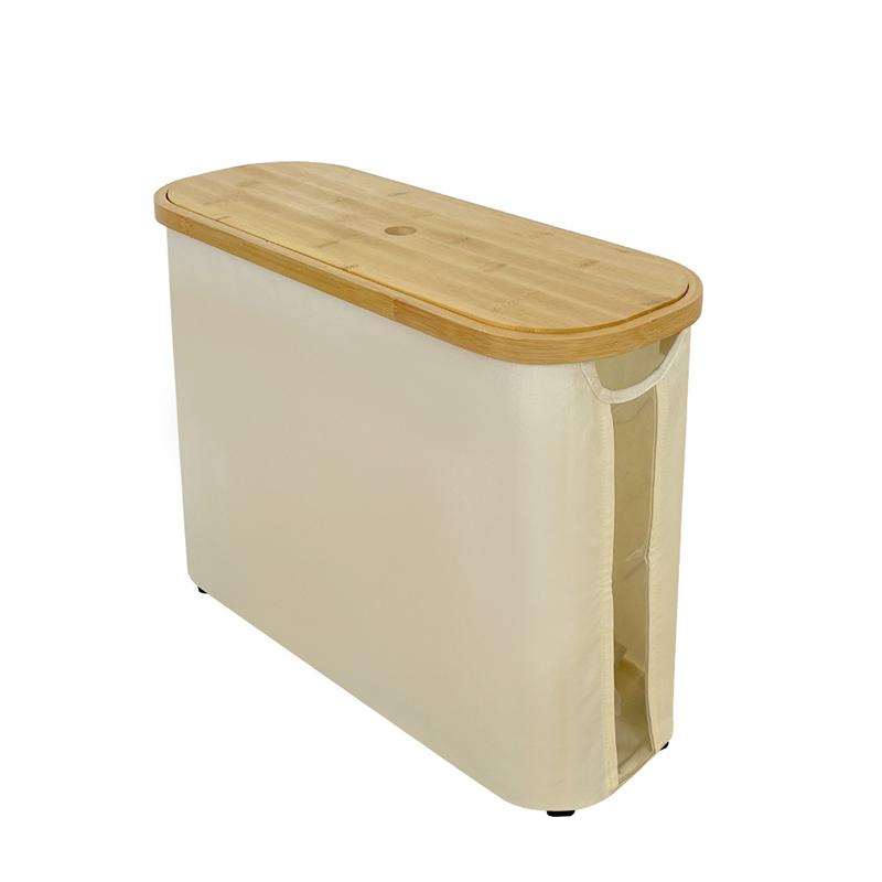 Large Bamboo Toilet Paper Storage Organizer With Bamboo Lid Cabinet Toilet Paper Basket For Bathroom