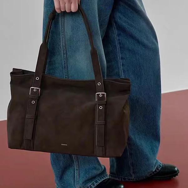 Niche Suede Tote Bag for Women, Large Capacity Commuting Armpit Bag, High-end, Versatile, Lazy Shoulder Bag