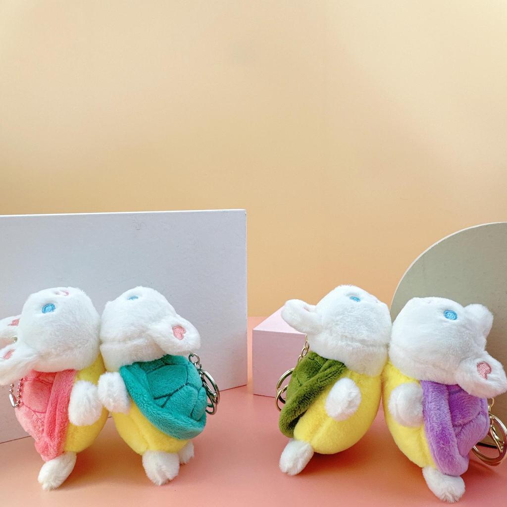 Niedliche Cartoon Schildkröte Hase Plüsch Schlüsselanhänger Anhänger Puppe