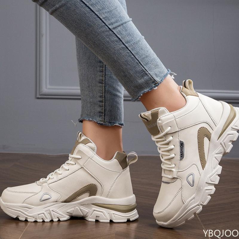 Winter new fashionable versatile high top women's shoes casual comfortable cotton shoes warm sports women's shoes
