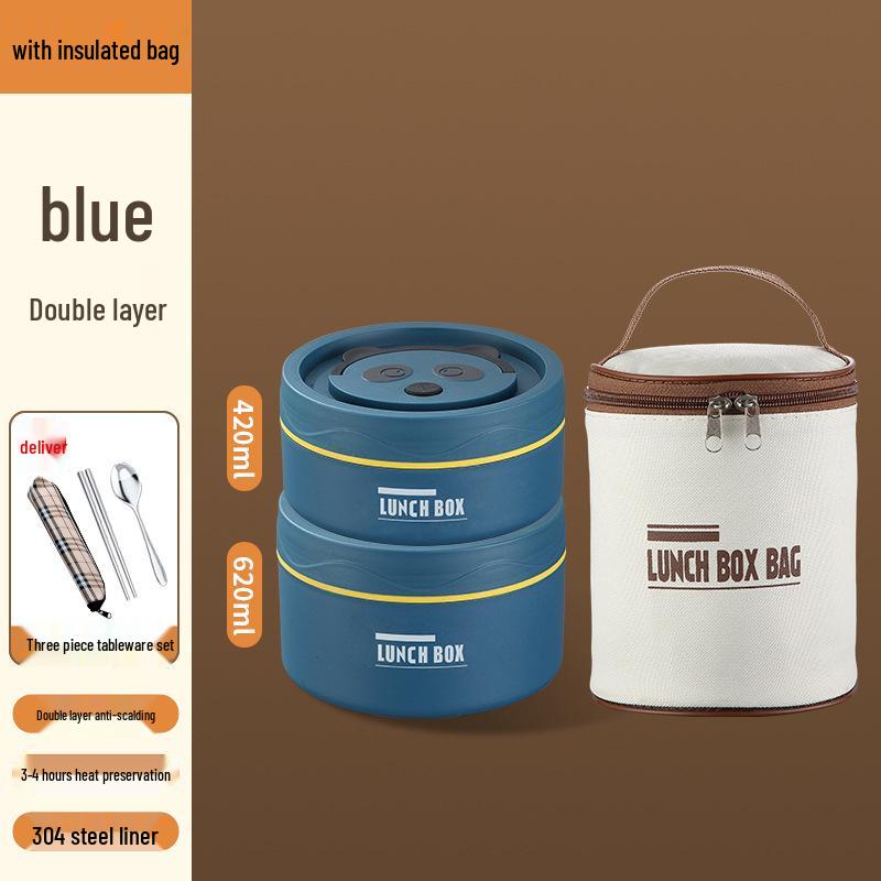Portable Multi-layer Leak-proof Insulated Bento Lunch Box for Students and Office Workers