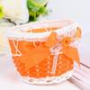 Beautiful Hand Made Flower Storage Basket Imitation Rattan Woven 7 Colors Storage Baskets Shopping Storage Hamper Basket