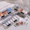 Chrome Nail Powder Metallic Mirrored Effect Pigment Iridescence Auroras Glitter Dust Kit for Gel Polish Nail Art Decoration
