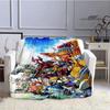 Coperta stampata cartone animato Digimon Coperta in flanella Coperta calda coperta da picnic Coperta da casa da viaggio fodere per letto Regalo di compleanno