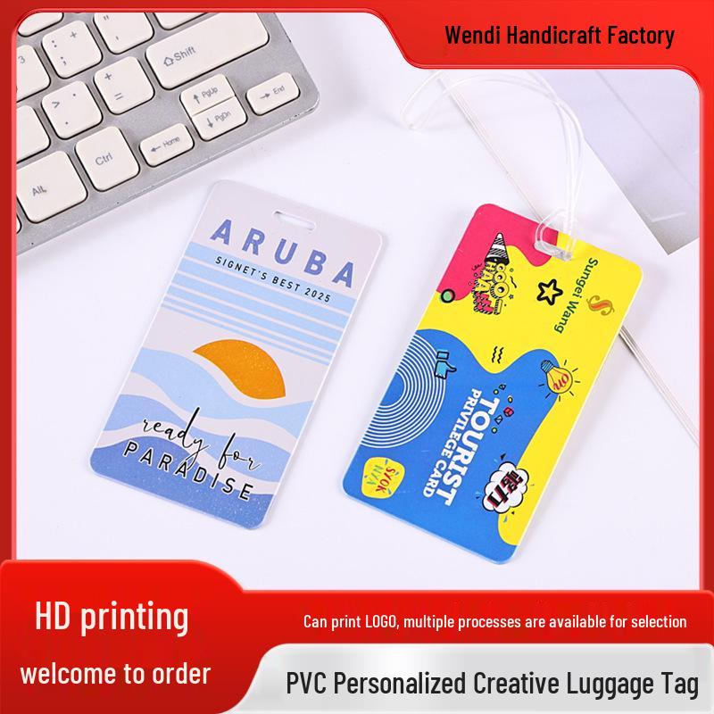 

Customizable PVC Luggage Tag with Picture and Logo - Ideal Travel Gift Wendi
