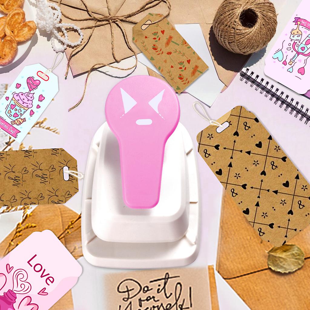 Craft Puncher Any Size Tab Tag Maker Corner Punch Puncher Paper Cutter Hole Paper Cutter 3 In 1 Any Size Tag for Card Making