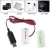 Battery Eliminator USB Power SupplyCable Replace 1.5V C Battery for Radio Electric Toy Clock LED Strip Light Calculator