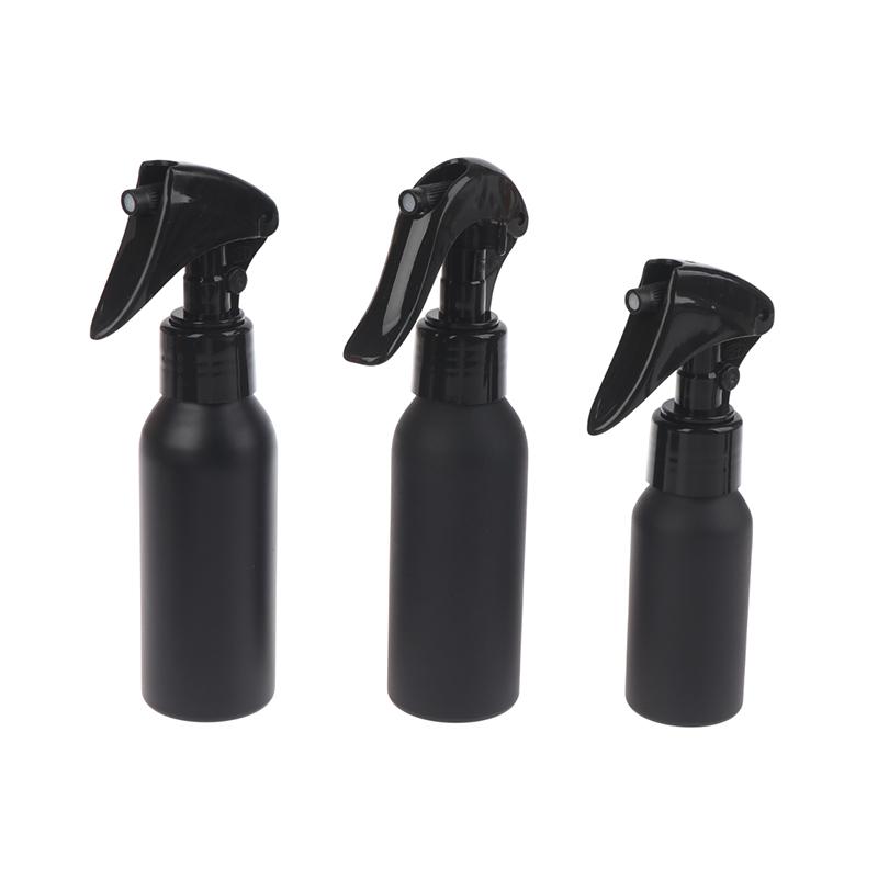 40Ml-250Ml Black Frosted Aluminum Bottle With Cap Perfume Lotion Cosmetic Toner Water Bottle Travel Protable Refillable Bottle