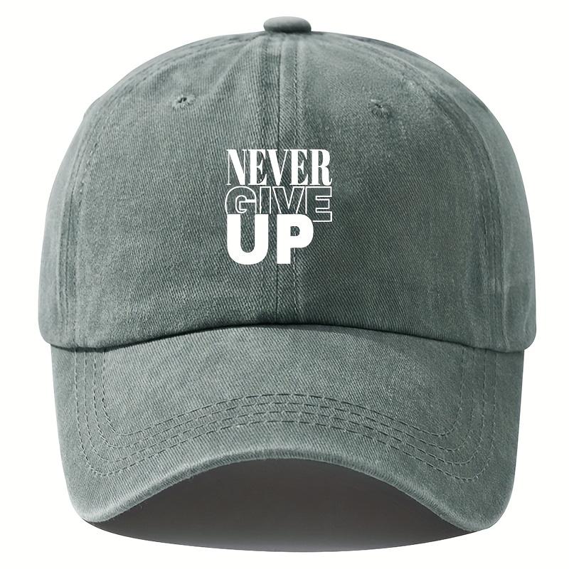 Letter Print Baseball Cap | Vintage Washed Adjustable, Soft Top for Outdoor Activities & Hip-Hop