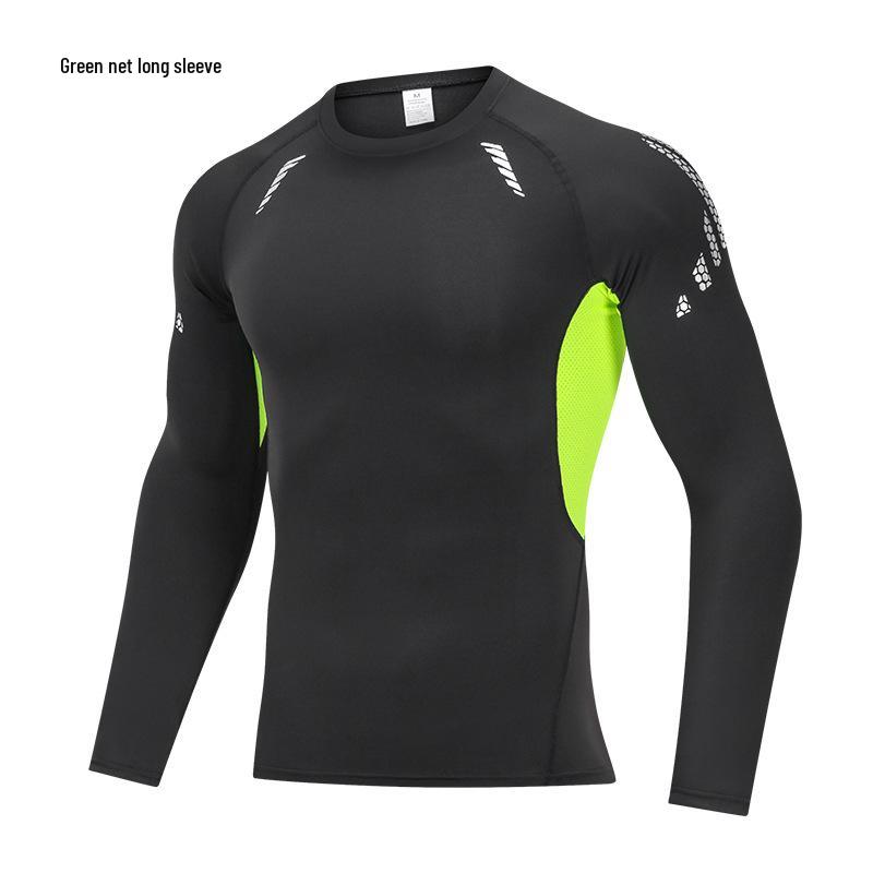 Men's Quick-Dry Long Sleeve Compression Shirt for Running, Cycling, and Basketball