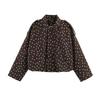 Womens Fashion Pilot Jacket Loose Fit Zip Up Casual Top