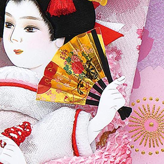 Osaka Choseido Framed Hagoita Battledore with Name and Wooden Tag New Kosai White Purple (Sent Separately) Year's Decoration,