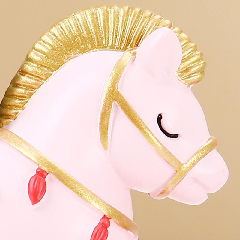 2026 New Year Resin Pony Decoration Ornament Mini Car Desktop Ornament New Year Birthday Blessing Gift Spring Festival Crafts