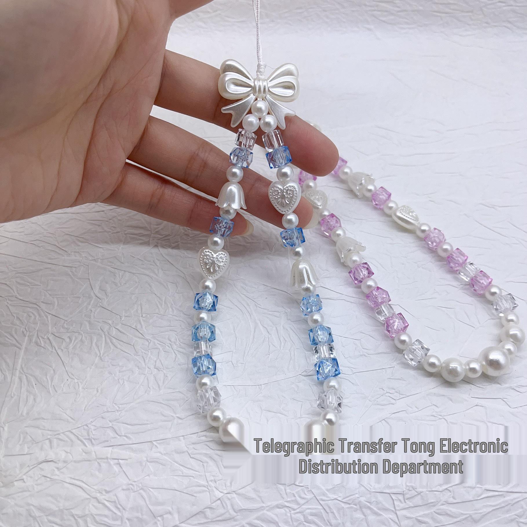 New Fashion Butterfly Bead Necklace & Durable Cell Phone Lanyard - Chic Accessory for Women