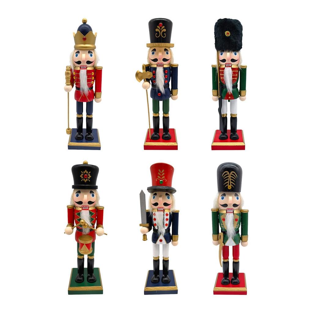 Nutcracker Ornament DIY Craft Xmas Statue for Centerpiece Garden Desktop