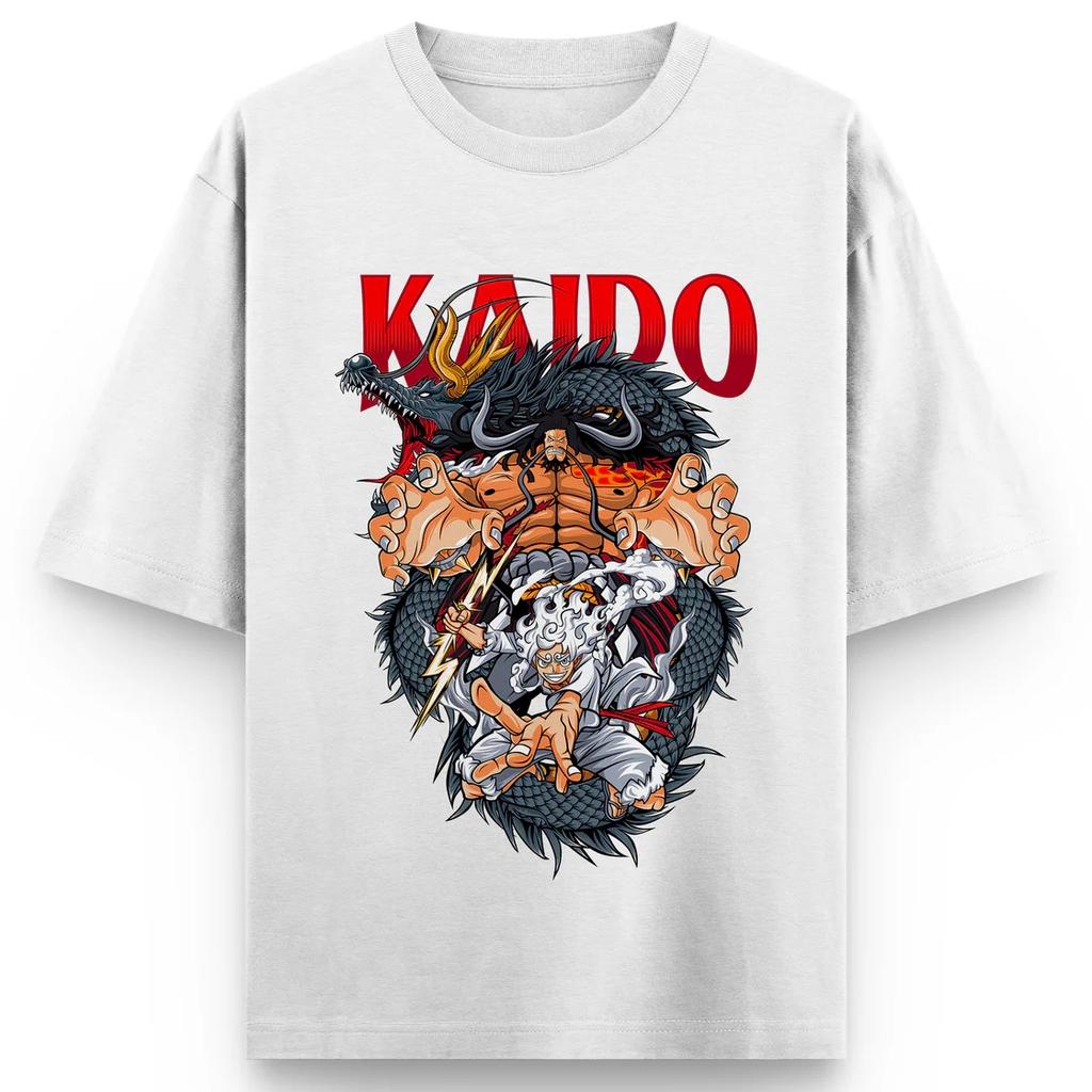 One Piece Anime LUFFY GEAR 5 Printing Oversized Cotton Tshirt Men and Women Harajuku Trend Y2K Casual Summer Absorb Sweat Tees