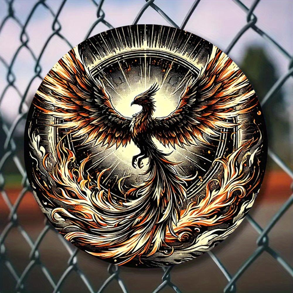 D Plane Circular Bali Themed Tin Metal Sign Tropical Beach Sunset Art Suitable for Home Lounge or Tropical Themed Cafes D