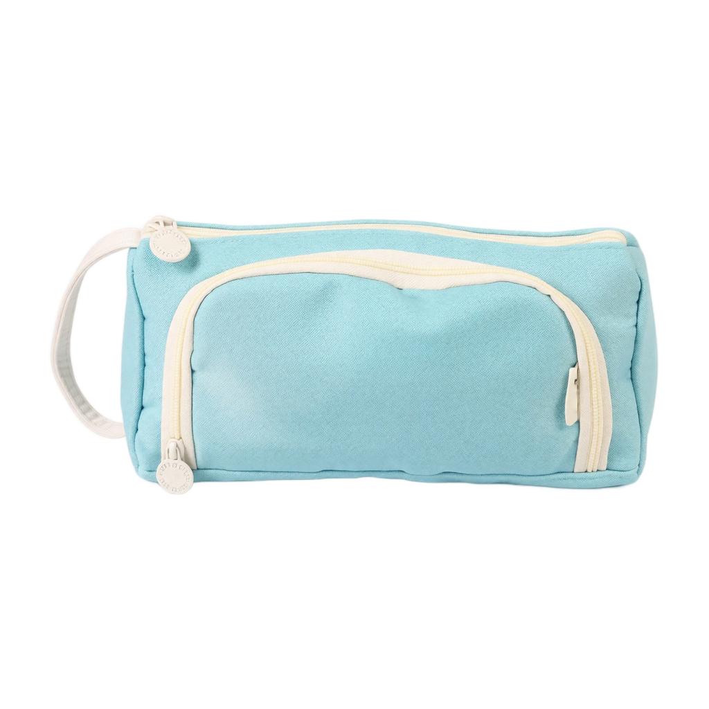 Triangular Twill Color Pencil Case Large Capacity Multipurpose Storage Bag for School Supplies