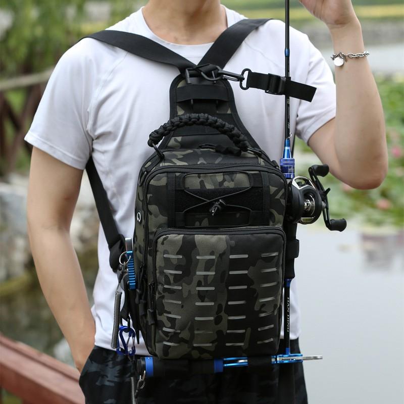 Multi-Functional Fishing Waist Pack With Rod Compartment Outdoor Gear Bag Anglers Lightweight Crossbody Backpack