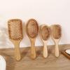 Natural Bamboo Hair Brush Women Professional Massage Comb For Women Air Cushion Hair Massager Brush Healthy Combs