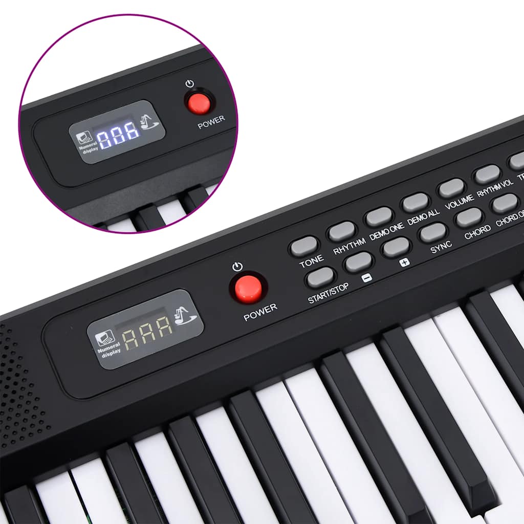 Vidaxl 88 Klawiszy Pianina Elektrycznego Z Pulpitem Na Nuty Składany