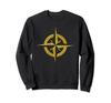 Vintage Golden Retro Sweatshirt with Cross, Symbol of Faith