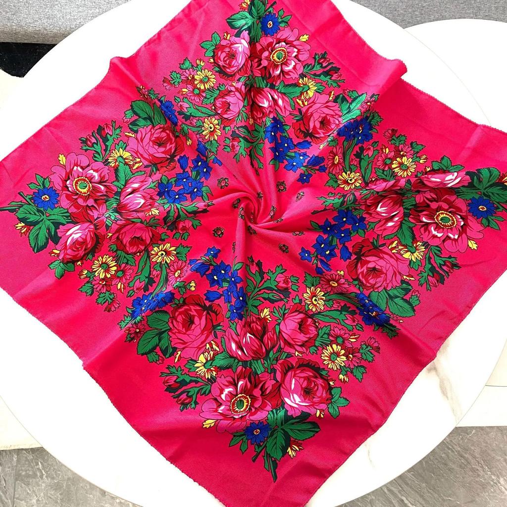Double Twill Popular Comfortable Value  Silk Scarf 70Cm Cotton Square Leisure Shawl Scarf For Women Headscarf